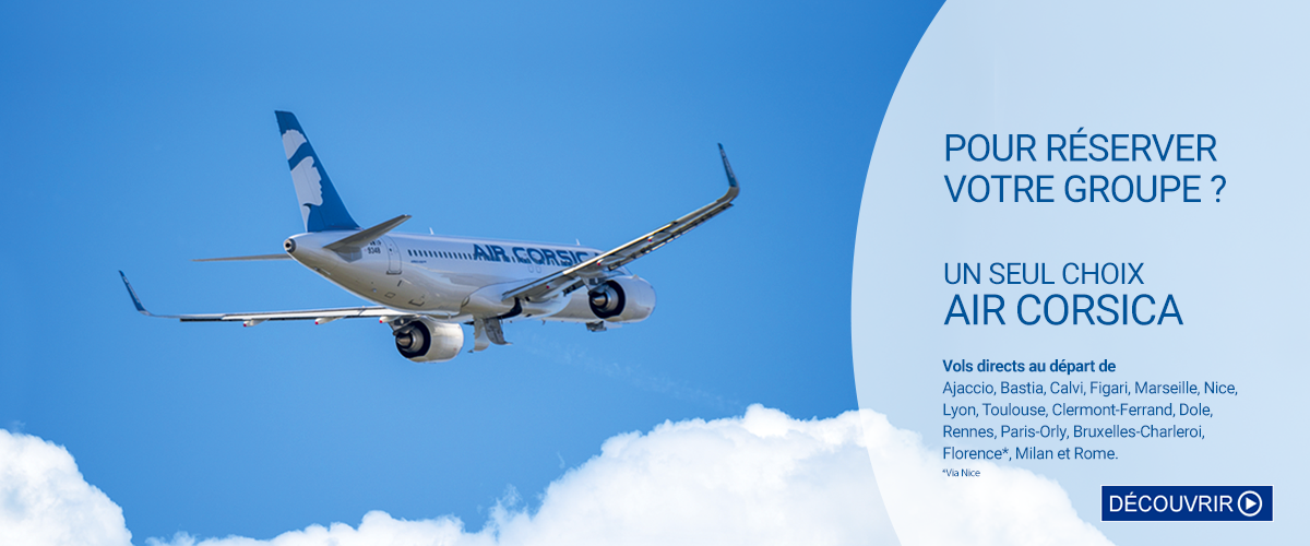 Réservez un groupe avec Air Corsica